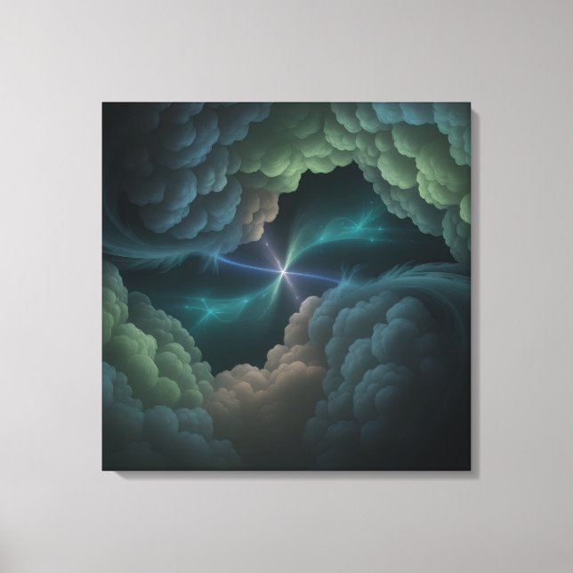 Abstract Cosmic Cloud Wall Art Canvas (Front)