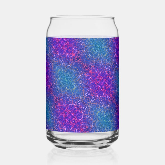Abstract cosmic damask pattern can glass (Front)