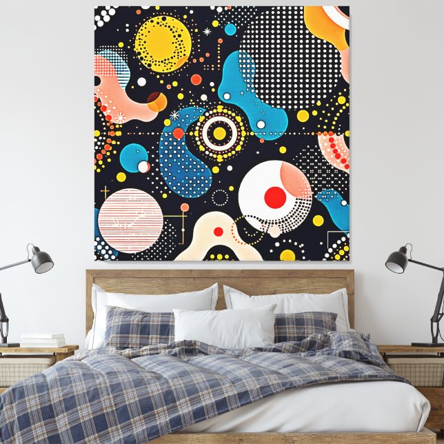 Abstract Cosmic Dance Canvas Print (Insitu(Bedroom))