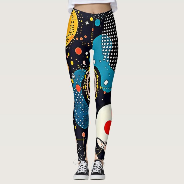 Abstract Cosmic Dance Leggings (Front)