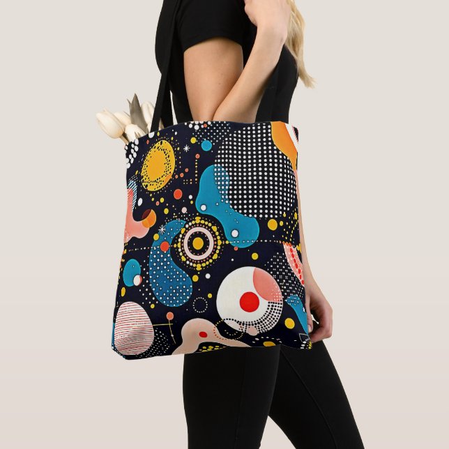 Abstract Cosmic Dance Tote Bag (Close Up)