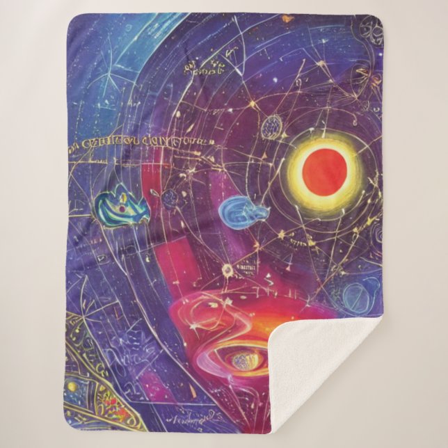 Abstract Cosmic Diagram Sherpa Blanket (Front)