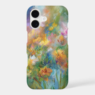 Abstract cosmic floral explosion in pastel colors