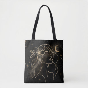 Abstract Cosmic Mystical Female Tote Bag