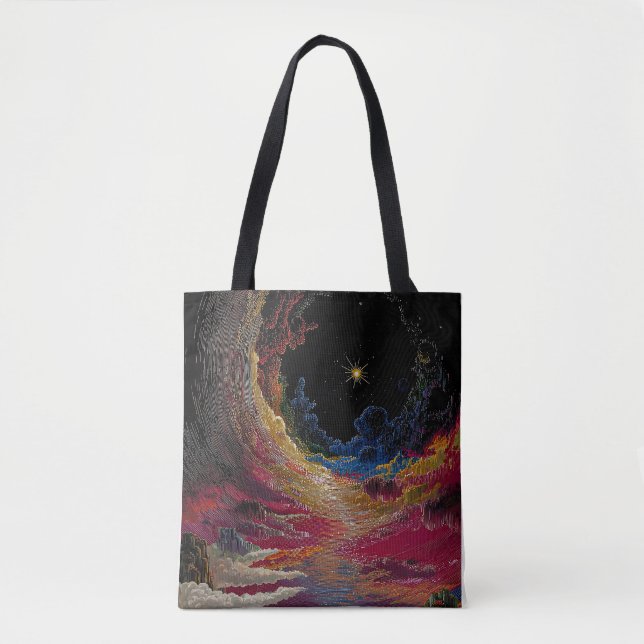 Abstract Cosmic Night Tote Bag (Front)
