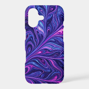 Abstract Cosmic Purple Leaf Vein iPhone Cases
