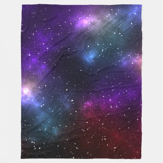 Abstract Cosmic Space Constellations Design Fleece Blanket (Front)