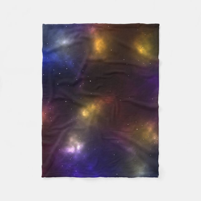 Abstract Cosmic Space Constellations Design Fleece Blanket (Front)