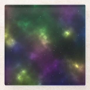 Abstract Cosmic Space Constellations Design Glass Coaster