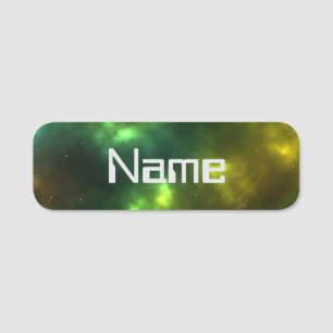 Abstract Cosmic Space Constellations Design Name Tag