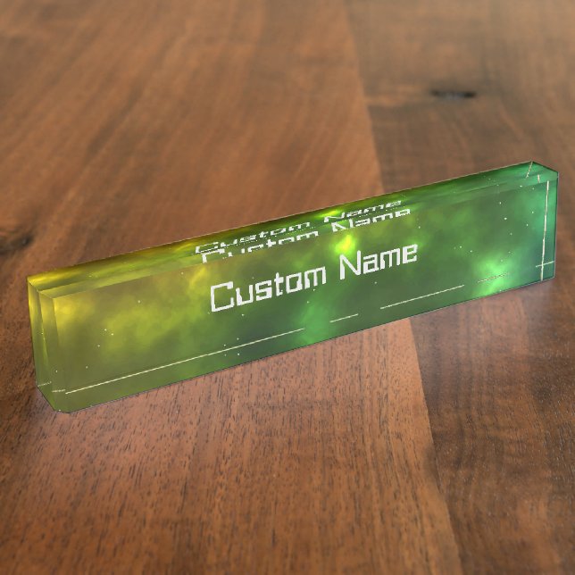 Abstract Cosmic Space Constellations Design Nameplate (Side)