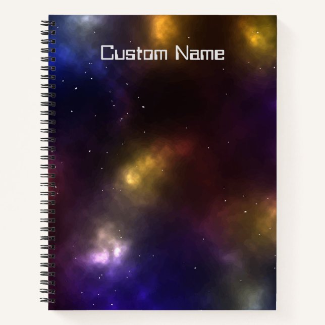 Abstract Cosmic Space Constellations Design Notebook (Front)