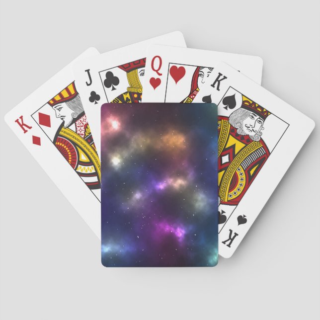 Abstract Cosmic Space Constellations Design Playing Cards (Back)