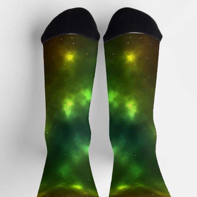 Abstract Cosmic Space Constellations Design Socks (Top)