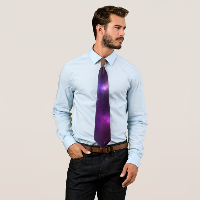 Abstract Cosmic Space Constellations Digital Art Tie (In Situ)