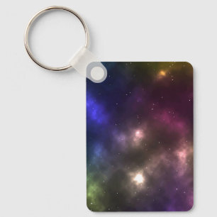 Abstract Cosmic Space Constellations Key Ring