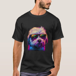 Abstract Coton De Tulear Dog Lovers Retro Multicol T-Shirt