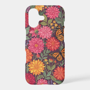 Abstract Cottagecore Dahlias Monarch iPhone Cases