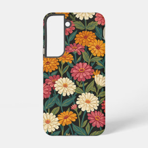 Abstract Cottagecore Zinnias Samsung Cases