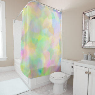 Abstract Cotton Candy Colours Shower Curtain