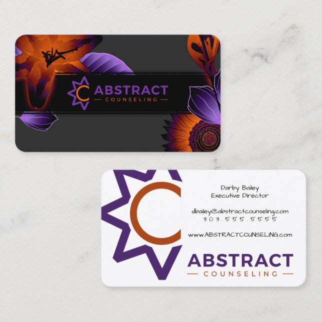 abstract counseling business cards (Front/Back)