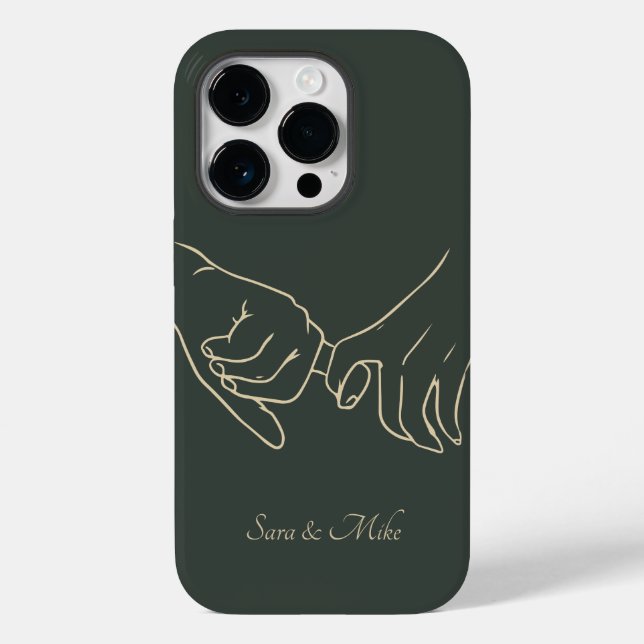 Abstract Couple Line Art , Boho Chic Case-Mate iPhone Case (Back)