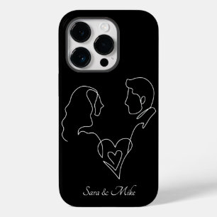Abstract Couple Line Art , Boho Chic Case-Mate iPhone 14 Pro Case