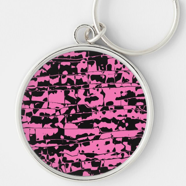 Abstract Crackle Key Ring (Front)