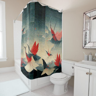 Abstract Crane Symphony  Shower Curtain