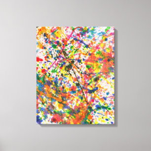Abstract - Crayon - Mardi Gras Canvas Print