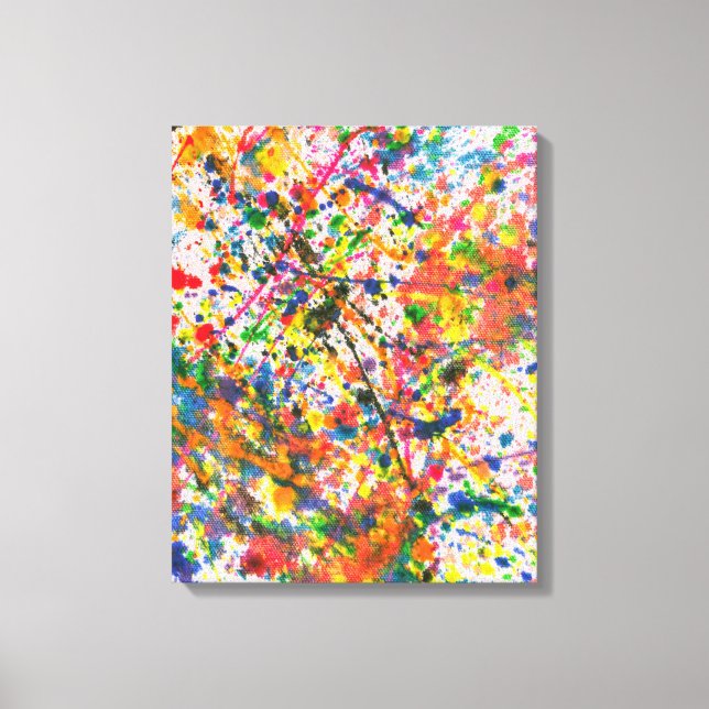 Abstract - Crayon - Mardi Gras Canvas Print (Front)
