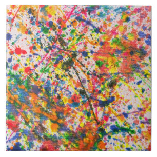 Abstract - Crayon - Mardi Gras Tile
