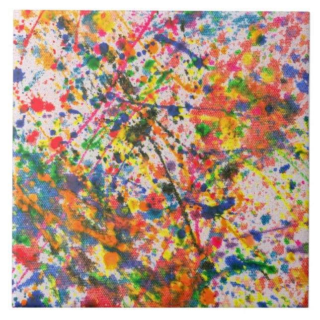 Abstract - Crayon - Mardi Gras Tile (Front)