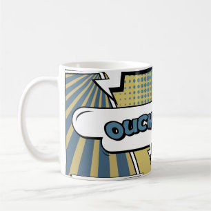 Abstract creative concept comic pop art style blan coffee mug