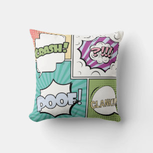 Abstract creative concept comic pop art style blan cushion