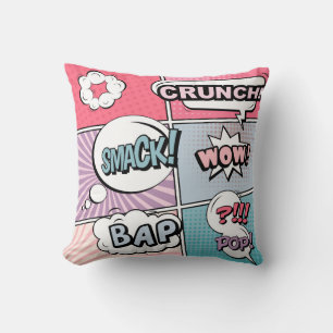 Abstract creative concept comic pop art style blan cushion