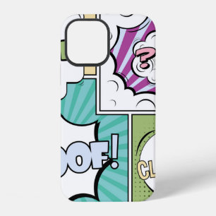 Abstract creative concept comic pop art style blan iPhone 12 case