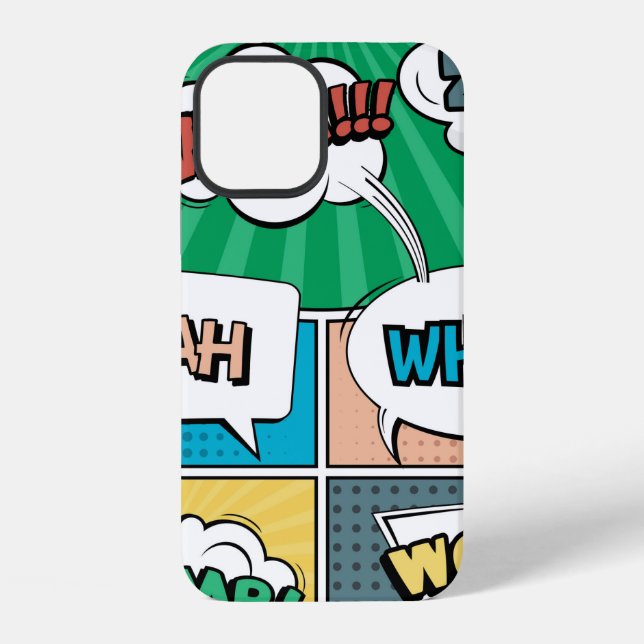 Abstract creative concept comic pop art style blan iPhone case (Back)