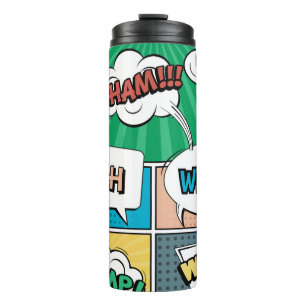 Abstract creative concept comic pop art style blan thermal tumbler