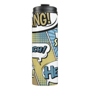 Abstract creative concept comic pop art style blan thermal tumbler