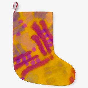 Abstract creative drawing. Autumn Color background Small Christmas Stocking