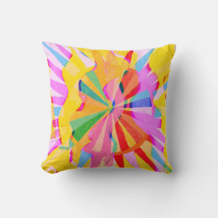 Abstract creative drawing, colourful background. cushion