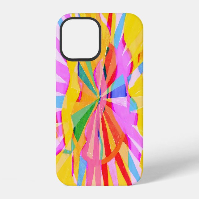 Abstract creative drawing, colourful background. iPhone case (Back)
