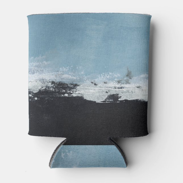 Abstract, Creative Hand-Painted Landscape. Can Cooler (Front)