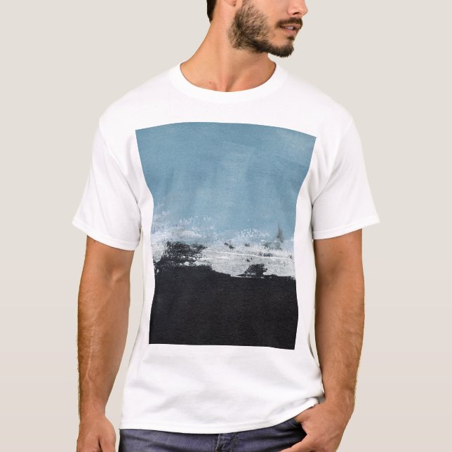 Abstract, Creative Hand-Painted Landscape. T-Shirt (Front)