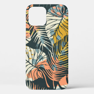 Abstract creative seamless pattern with tropical p iPhone 12 case