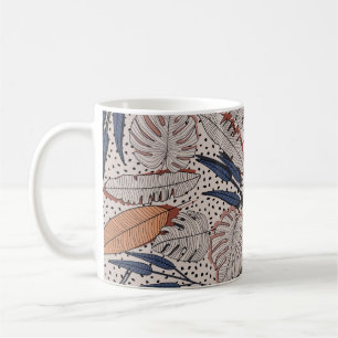 Abstract creative tropical seamless pattern on bac coffee mug