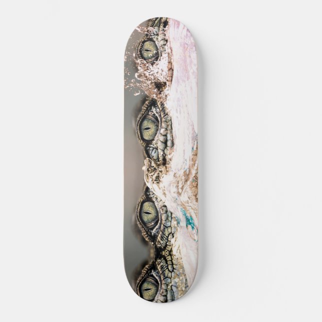 Abstract Crocodile Eyes Skateboard (Front)