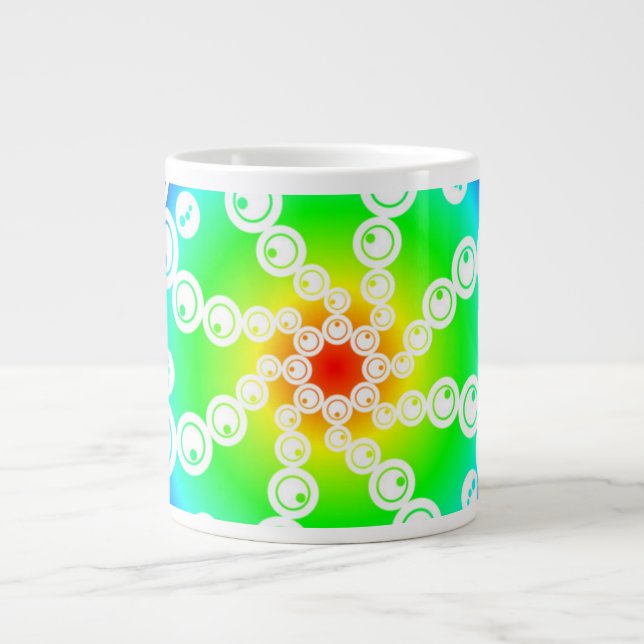 Abstract Crop Circle Large Coffee Mug (Front)