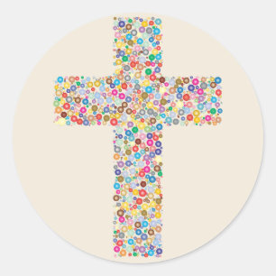 abstract cross stickers